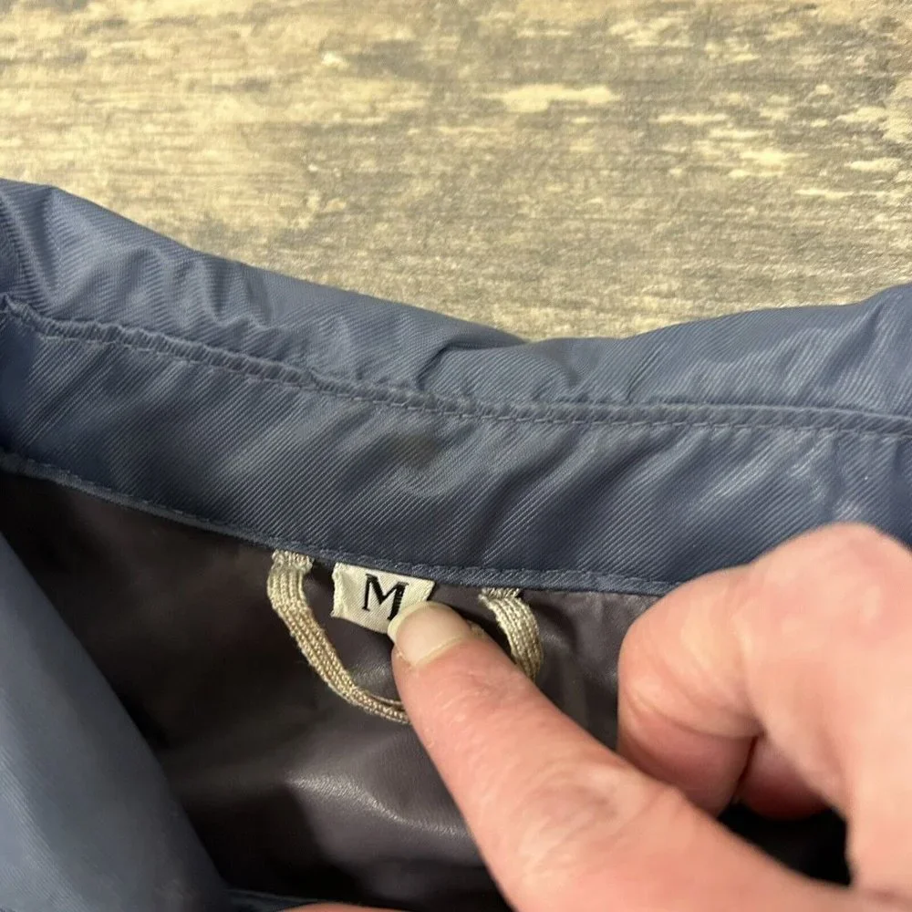 Vintage Blauer‎ Nylolite Rain Jacket/Coat Men Size Medium Blue SLOW